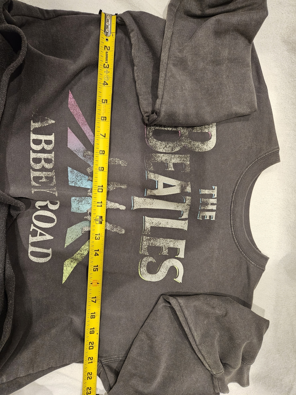 The Beatles Abbey Road Cropped Crewneck Sweatshirt - Charcoal Small - Picture 5 of 6